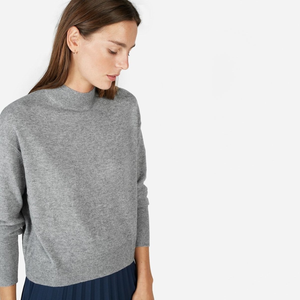 NWT Everlane Cashmere Crop Mockneck